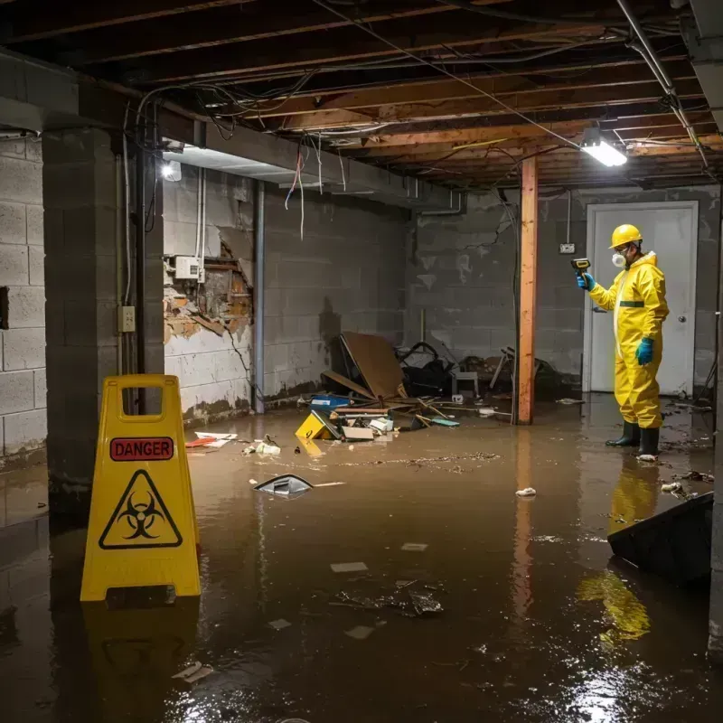 Flooded Basement Electrical Hazard in Lima, NY Property